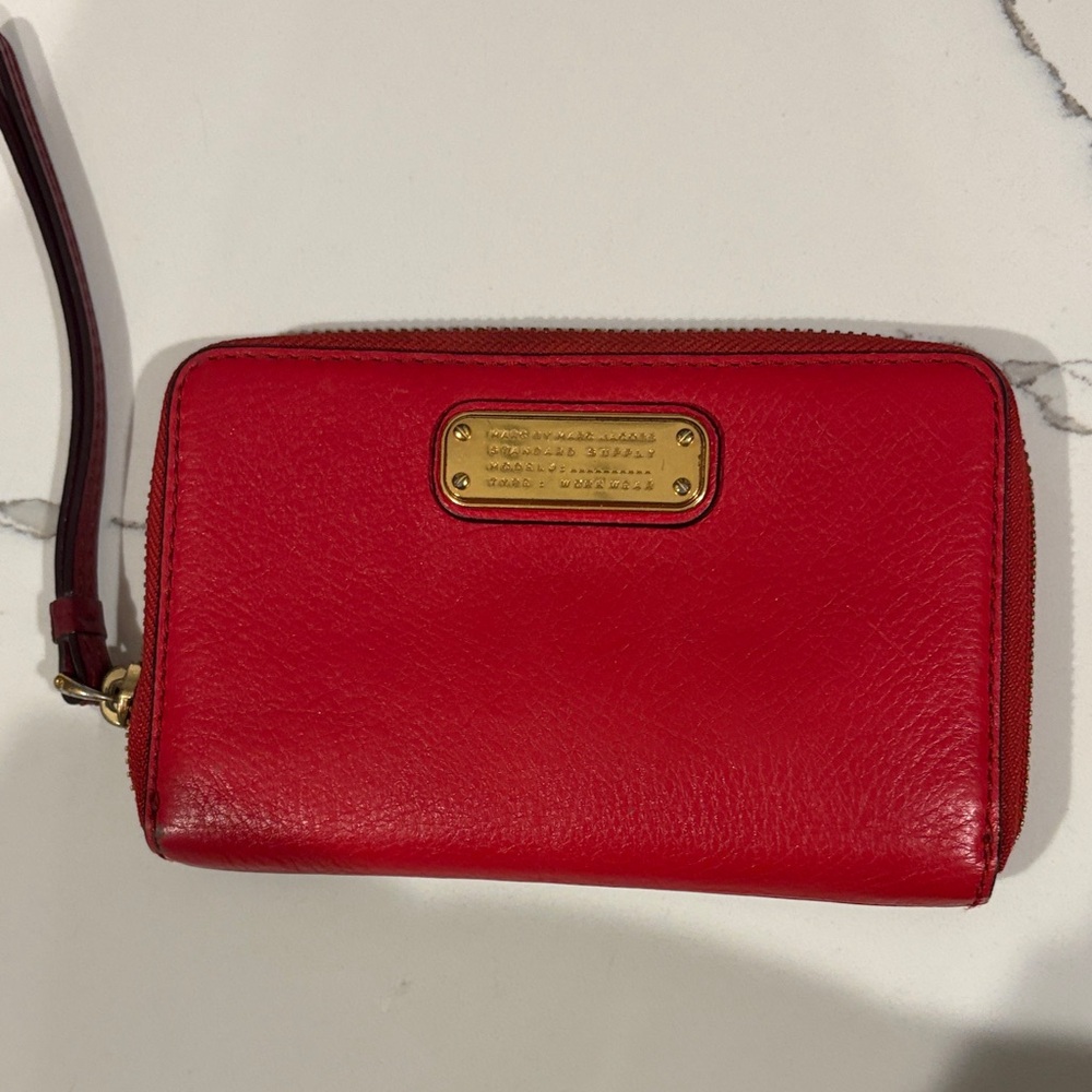 Marc Jacobs Red Leather Wristlet